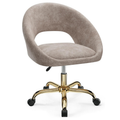Vanity Chair with Wheels, Waterproof Modern Makeup Vanity Chairs with Back Adjustable Height
