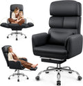 Big and Tall Office Chair 500LBS, Ergonomic High Back Leather Executive Chair, Reclining Swivel with Adjustable Armrests Lumbar Support Footrest